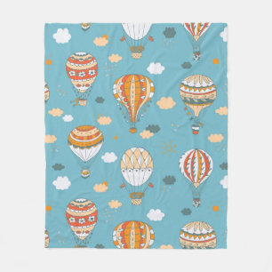 Balloons color pattern fleece blanket