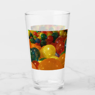 Balloons Colourful Party Design Glass