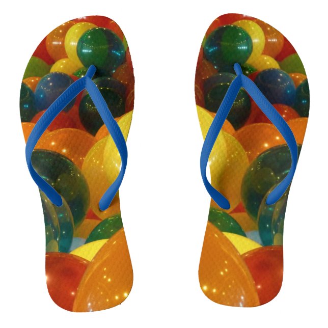 Balloons Colourful Party Design Jandals (Footbed)