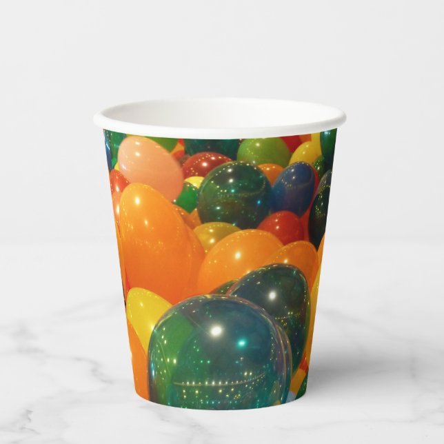 Balloons Colourful Party Design Paper Cups (Front)