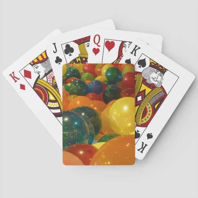 Balloons Colourful Party Design Playing Cards (Back)