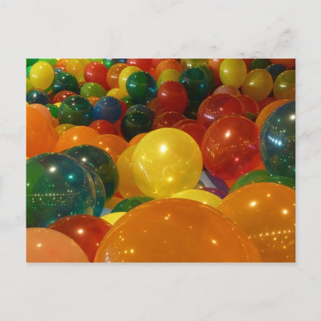 Balloons Colourful Party Design Postcard (Front)