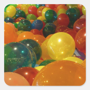 Balloons Colourful Party Design Square Sticker