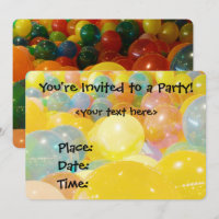 Balloons Colourful Party Invitation