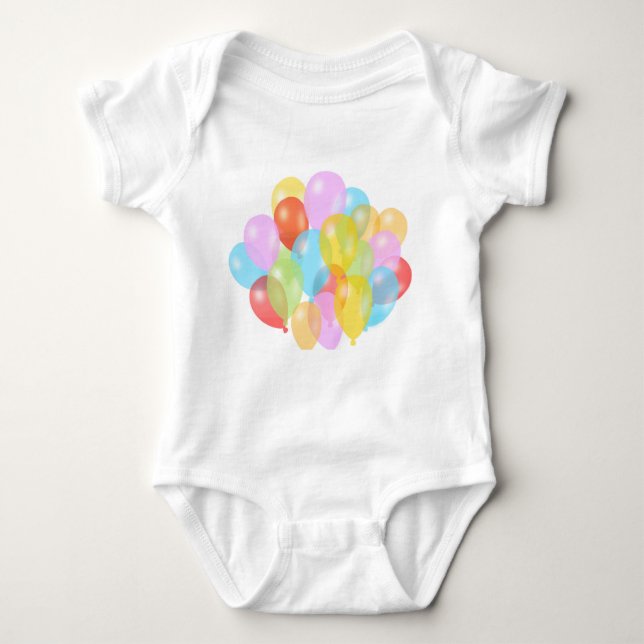 Balloons Composition Baby Bodysuit (Front)