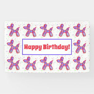 Balloons Dogs Party Happy Birthday Banner