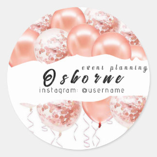 Balloons Event Planning Classic Round Sticker