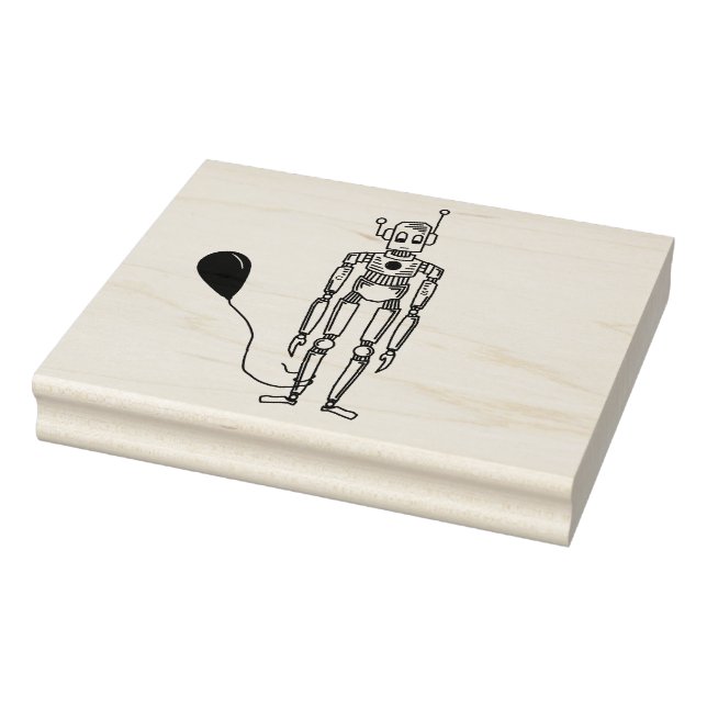 Balloons Frustrate Robots Rubber Stamp (Stamp)