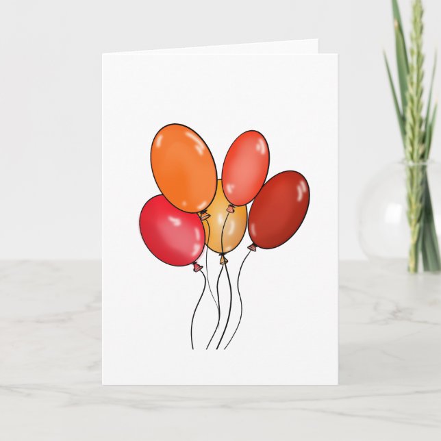 Balloons happy vibes card (Front)