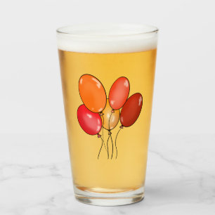 Balloons happy vibes glass