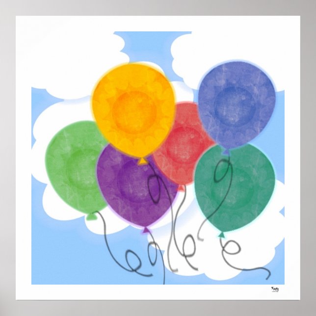 Balloons in the Sky Poster (Front)