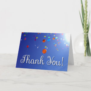 Balloons in the Sky Thank You Note Card