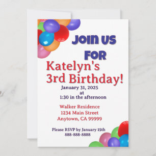 Balloons Invitation