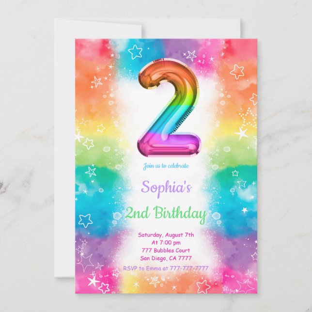 Balloons Invitations (Front)