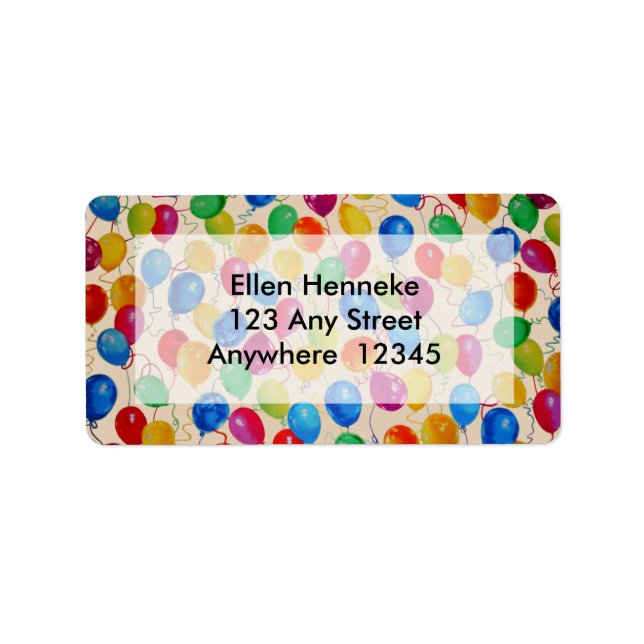Balloons Label (Front)