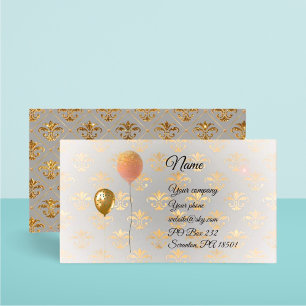 Balloons on Royal Gold  2 Business Card