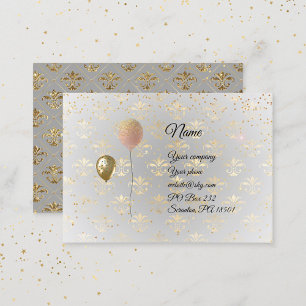 Balloons on Royal Gold, chubby Business Card