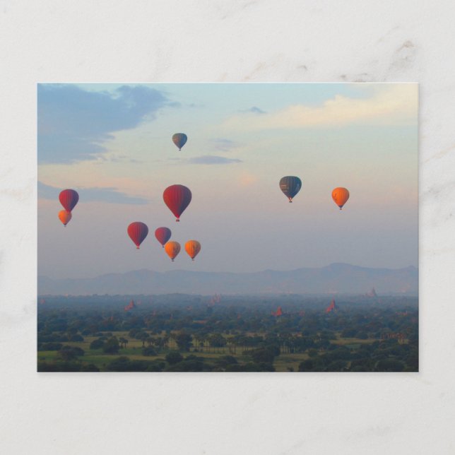 Balloons over Bagan, Myanmar Postcard (Front)