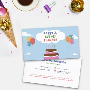 Balloons - Party & Events Planner Colourful Business Card