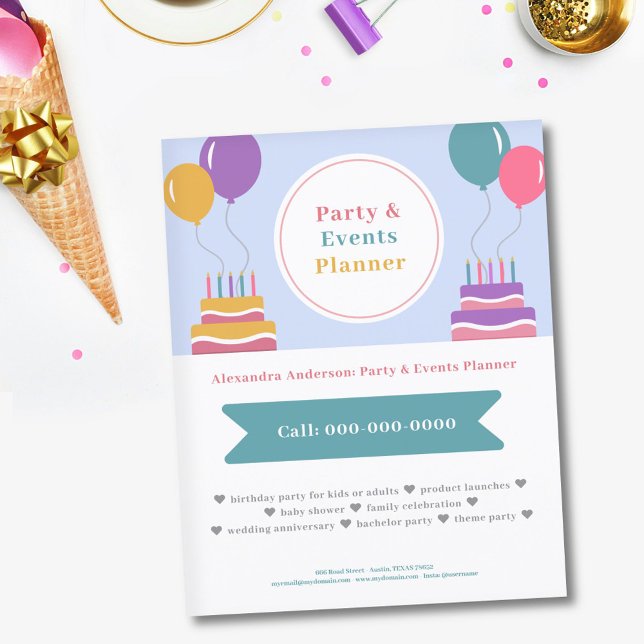Balloons - Party & Events Planner Flyer (Balloons - Party & Events Planner Flyer)