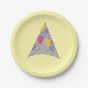 Balloons Party Hat Birthday Paper Plates