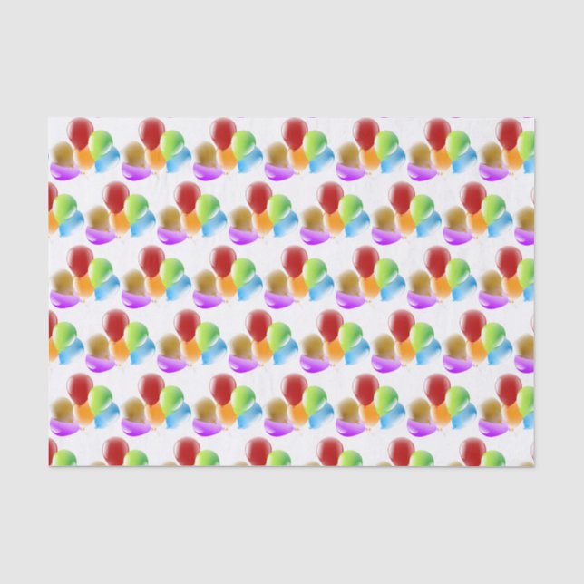 Balloons Personalised Birthday Gift Tissue Paper (Front)