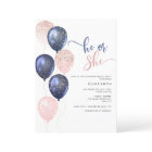 Balloons pink or blue Greenery gender reveal