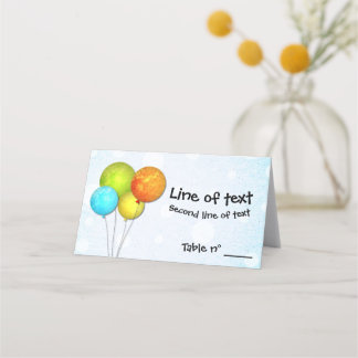 Balloons Place Card