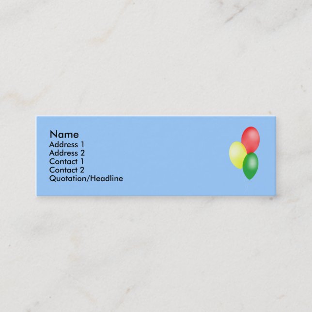Balloons Profile Cards (Front)