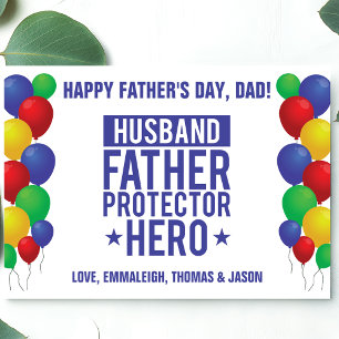 Balloons Special Father's Day Holiday Card