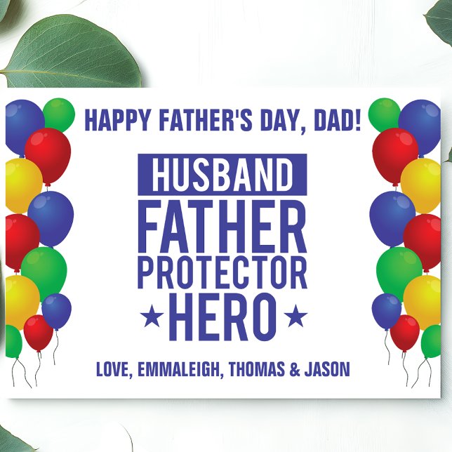 Balloons Special Father's Day  Holiday Card (Creator Uploaded)
