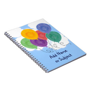 Balloons Subject Notebook