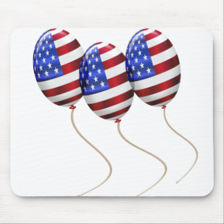 Balloons with American flag for 4th of July Mouse Pad