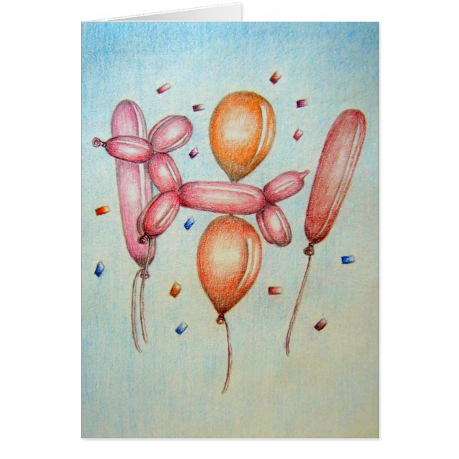 Balloons with Poodle (Front)