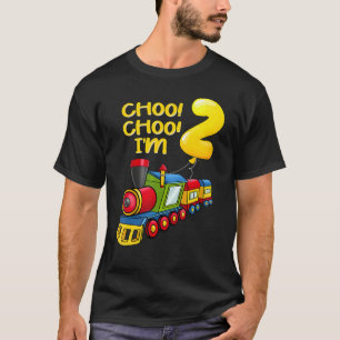 Balloons Youth I'm 2 Years Old Boys Train 2nd Birt T-Shirt