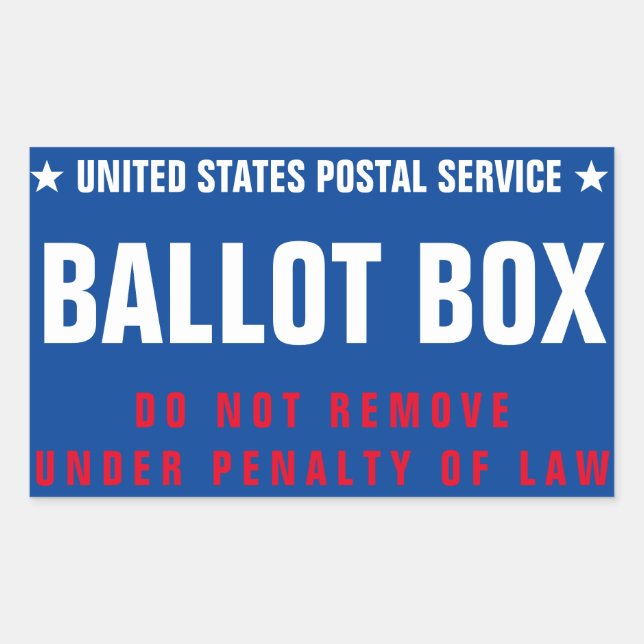 Ballot Box Rectangular Sticker (Front)