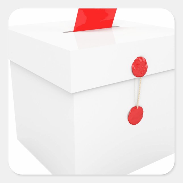 Ballot box square sticker (Front)