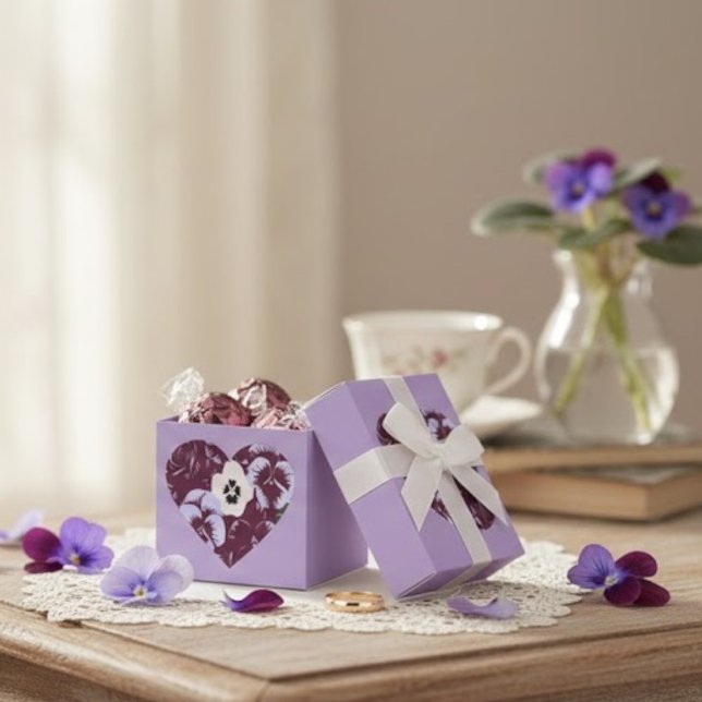 Ballotin "Cœur de Violettes"  Favour Box (Creator Uploaded)