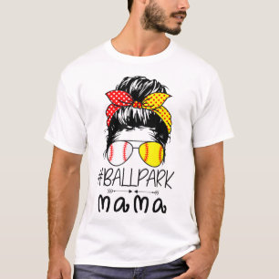 BallPark Mama Baseball Softball Mother's Day Mum M T-Shirt