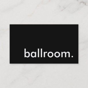 ballroom. business card