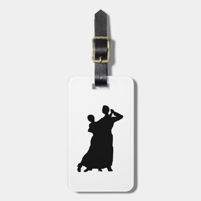 "Ballroom Couple" Luggage Tag (Front Vertical)