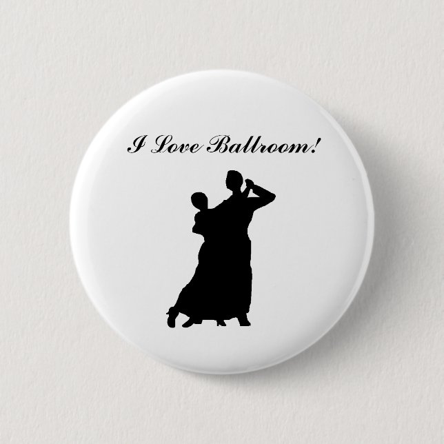 "Ballroom Couple" Personalised Button (Front)