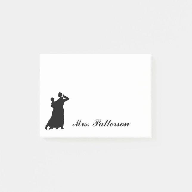 "Ballroom Couple" Personalised Post-its Post-it Notes (Front)