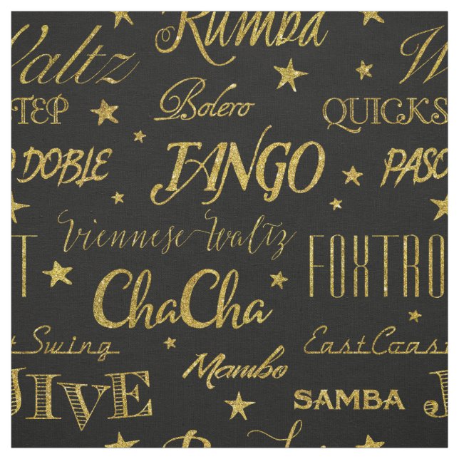 Ballroom Dance Repeat | Custom Background Colour Fabric (Swatch)