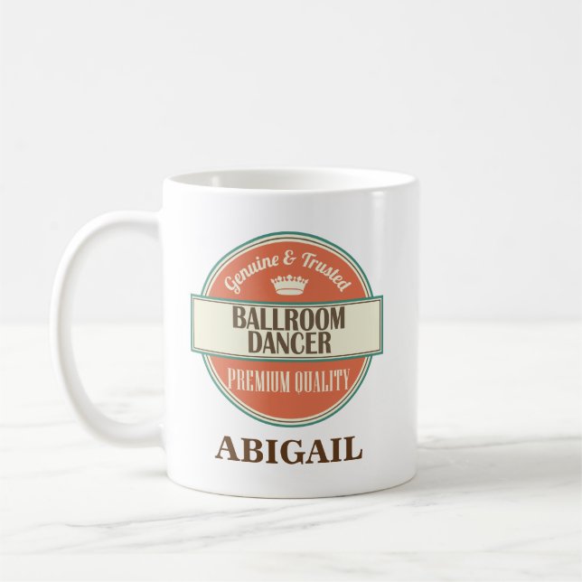 Ballroom Dancer Personalised Office Mug Gift (Left)