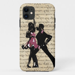 Ballroom dancers on vintage paper Case-Mate iPhone case