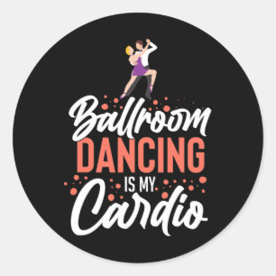 Ballroom Dancing Beginner Music Dancer Lessons Classic Round Sticker