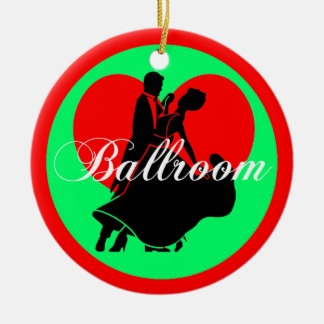 Ballroom dancing ceramic tree decoration