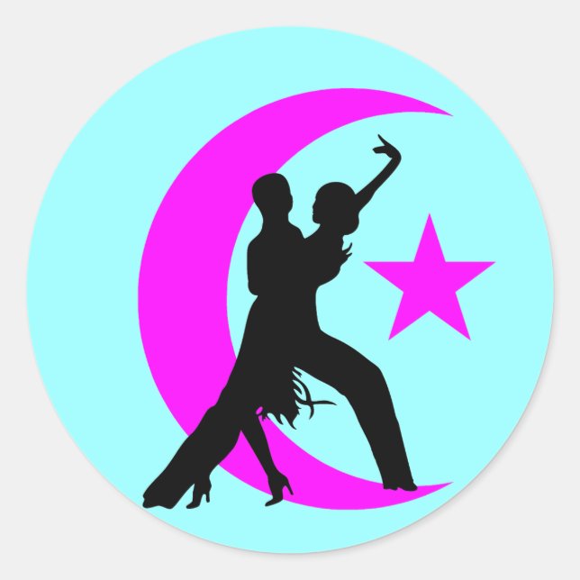 Ballroom Dancing Classic Round Sticker (Front)