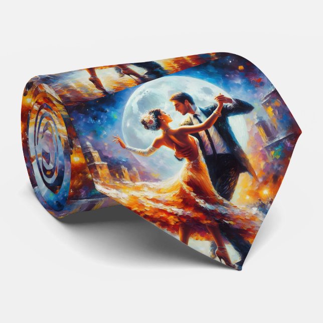 Ballroom Dancing Couples Dance Music Band  Tie (Rolled)